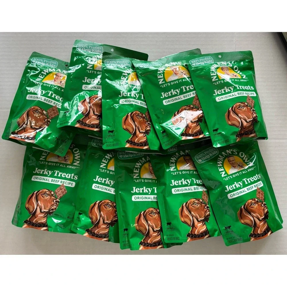 10- Newman's Own Beef Jerky Treats For Dogs Original Recipe, 5-Oz EXP 07/28/27